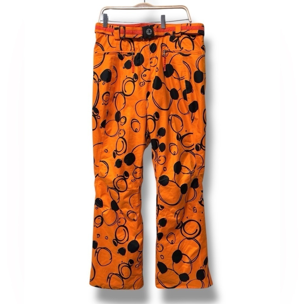 Rossignol x JC de Castel Bajac Gortex Orange/Black Abstract Ski Pants Size M/L